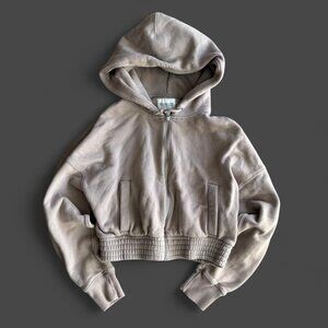 Abercrombie & Fitch cream/ light brown zip up hoodie Size S #loungewear #cozy